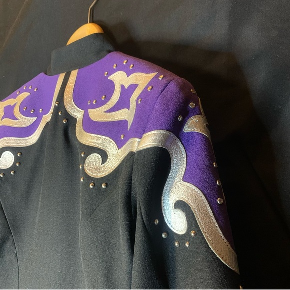 Hobby Horse Carousel Collection Sz XS Equestrian Horse Western Show Suit Purple - Picture 6 of 10